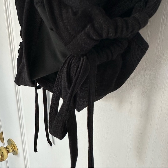 SEXY SUMMER BLACK CUT OUT SIDE BODYCON MINI SKIRT WITH ADJUSTABLE STRAPS  XS/S - Picture 8 of 8